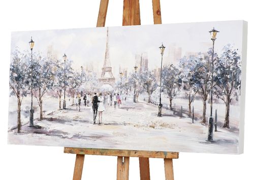 Art Canvas Chronicles "Spaziergang zum Eiffelturm" Acryl Gemälde