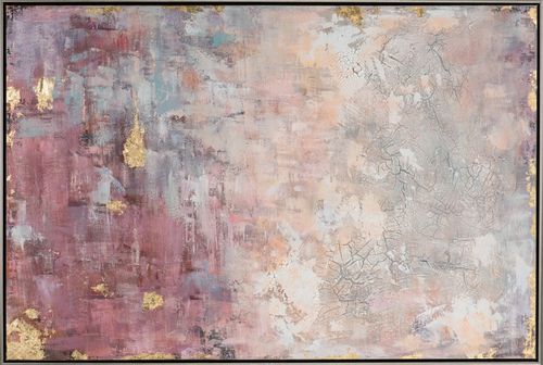 Art Canvas Chronicles "Abstrakt in Rose mit Gold" Acryl Gemälde